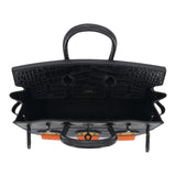 Herm�s 20cm Birkin Sellier Faubourg House Midnight So Black Hardware