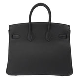 Herm�s 25cm Birkin Black Togo Leather Palladium Hardware